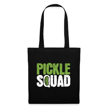 Cornichon Concombre Vegan Squad Green Grocer - Sac en tissu - noir - Devant