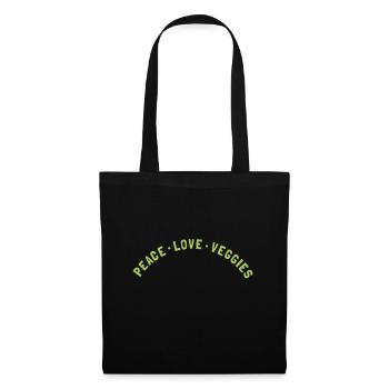 Funny Veggie Art Pour Femmes Hommes Vegan Food Vegetabl - Sac en tissu - noir - Devant