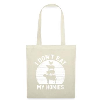 Vegetarian I Don't Eat My Homies Women Men Funny V - Tote Bag - nature - Front