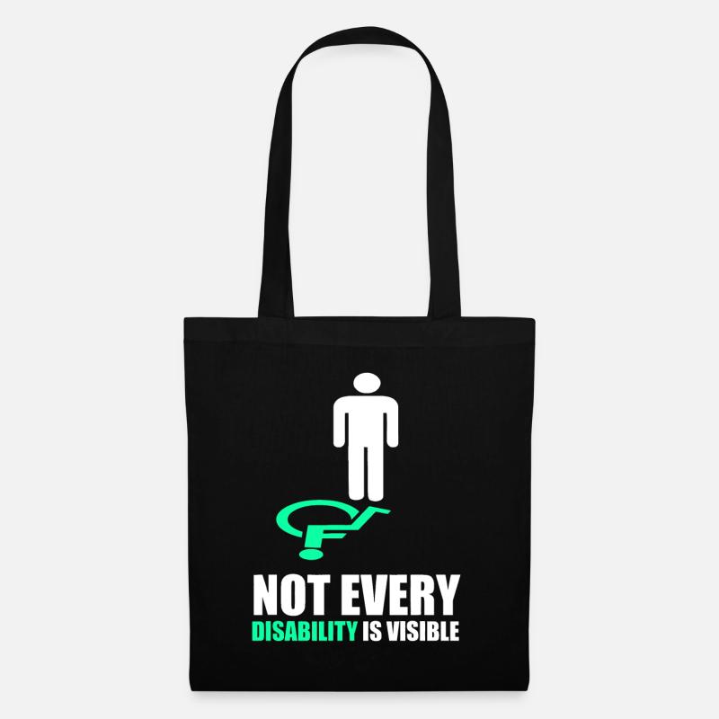 Nicht jede Behinderung ist sichtbar - Disability Aware - Stoffbeutel - Schwarz