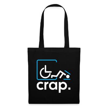 Handicap en fauteuil roulant Sensibilisation au handicap Inclusion - Sac en tissu - noir - Devant