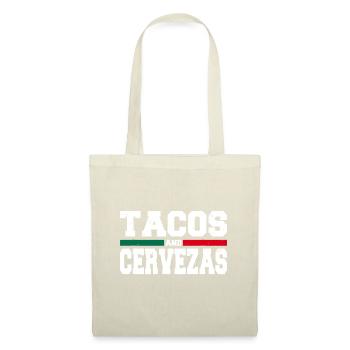 Tacos and Cervezas Funny Mexico Cinco de Mayo - Tote Bag - nature - Front