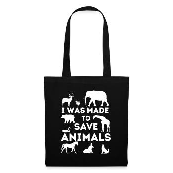 I Was Made To Save Animals - Animal Rescue & Prote - Tote Bag - black - Front