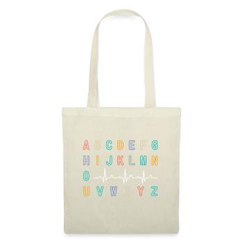 Nurse PQRST Test ABC's Ekg Strip Alphabet Funny Nu - Tote Bag - nature - Front