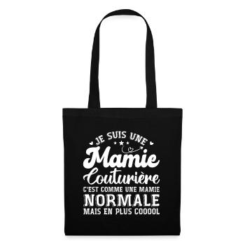 Mamie Couturière Humour Mamie Cadeau - Sac en tissu - noir - Devant