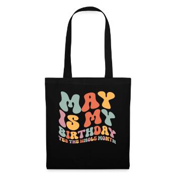 Mai Geburtstag - Stoffbeutel - Schwarz - Vorne