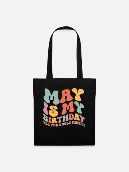 Mai Geburtstag - Stoffbeutel - Schwarz