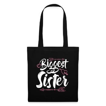 Biggest Sister Funny Matching Sibling Daughters Gi - Tote Bag - black - Front