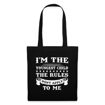 I'm the youngest child Siblings youngest middle ol - Tote Bag - black - Front