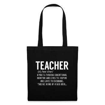 Définition de l’enseignant - Appréciation de l’enseignant - Sac en tissu - noir - Devant