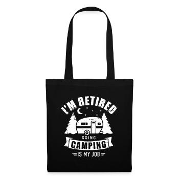 Je suis à la retraite faire du camping est mon travail Caravan traile - Sac en tissu - noir - Devant