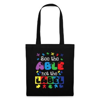 AUTISM AWARENESS Support Autism Kids for Mom Dad - Tote Bag - black - Front