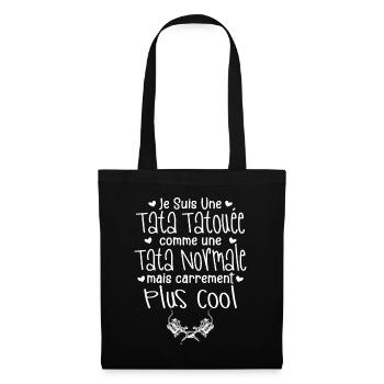 Tata tatouée - Je Suis Une Tata Tatouée - Sac en tissu - noir - Devant