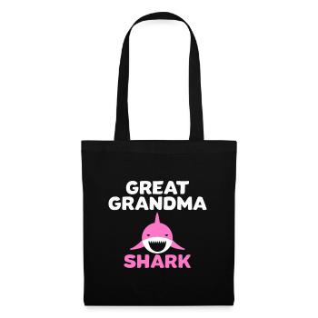 Great Grandma Shark Cute Grandmother Grandparent G - Tote Bag - black - Front