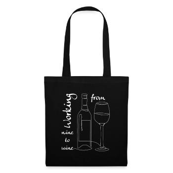 Working nine to wine - Working from nine to wine - Tote Bag - black - Front