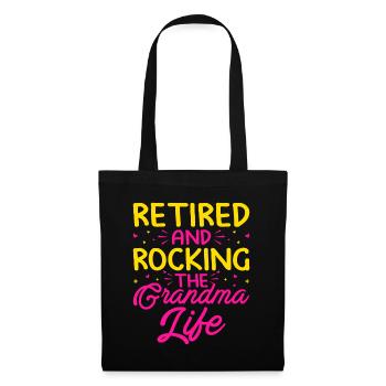 Grand-mère retraitée Pension de retraite Grand-mère Reti - Sac en tissu - noir - Devant