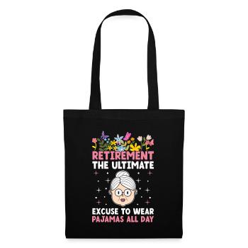 Grand-mère retraitée Pension de retraite Grand-mère Reti - Sac en tissu - noir - Devant