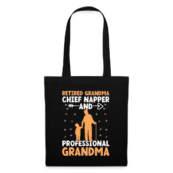 Grand-mère retraitée Pension de retraite Grand-mère Reti - Sac en tissu - noir - Devant