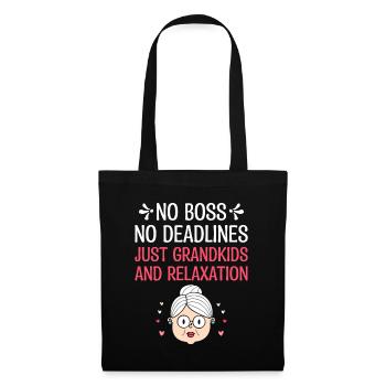 Grand-mère retraitée Pension de retraite Grand-mère Reti - Sac en tissu - noir - Devant