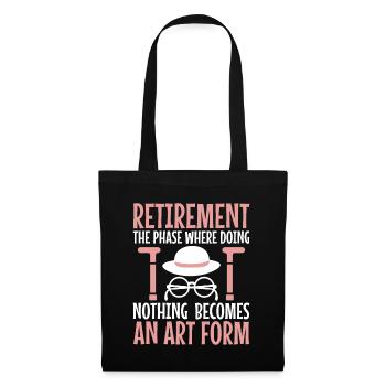 Grand-mère retraitée Pension de retraite Grand-mère Reti - Sac en tissu - noir - Devant