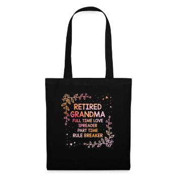 Grand-mère retraitée Pension de retraite Grand-mère Reti - Sac en tissu - noir - Devant