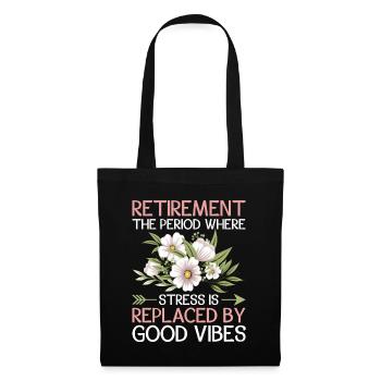 Grand-mère retraitée Pension de retraite Grand-mère Reti - Sac en tissu - noir - Devant