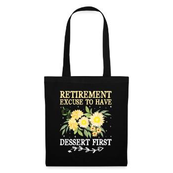 Grand-mère retraitée Pension de retraite Grand-mère Reti - Sac en tissu - noir - Devant