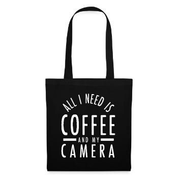 All I Need Is Coffee And My Camera Photography - Tote Bag - black - Front