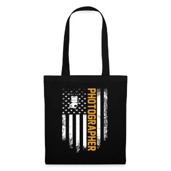 Vintage USA Photographer American Flag Photography - Tote Bag - black - Front