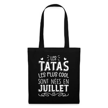 Anniversaire Tante Tata Juillet Cadeau - Sac en tissu - noir - Devant