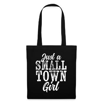 Juste une fille de petite ville rude glamour patiné - Sac en tissu - noir - Devant