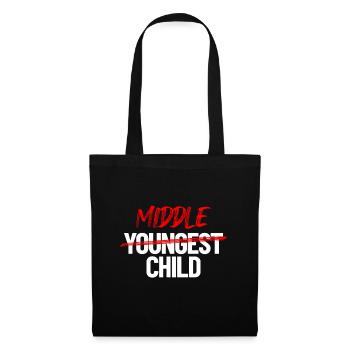 Middle Child Not Youngest Child Funny Sibling Midd - Tote Bag - black - Front