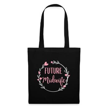 Femmes Futures sages-femmes Sages-femmes Étudiante G - Sac en tissu - noir - Devant