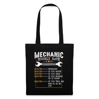 Mécanique Taux horaire de main-d’œuvre Collègues drôles - Sac en tissu - noir - Devant