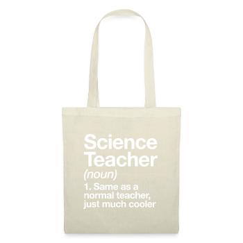Définition du professeur de sciences Drôle de retour à l’école Fi - Sac en tissu - nature - Devant