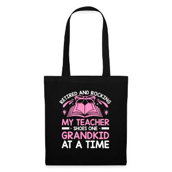 Retired Grandma Pensioner Pension Teacher Teach Re - Tote Bag - black - Front