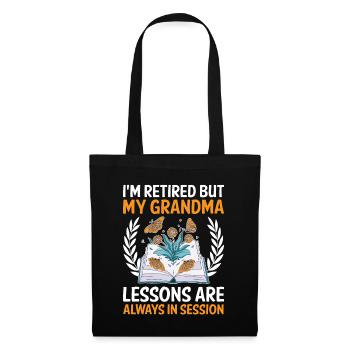 Retired Grandma Pensioner Pension Teacher Teach Re - Tote Bag - black - Front