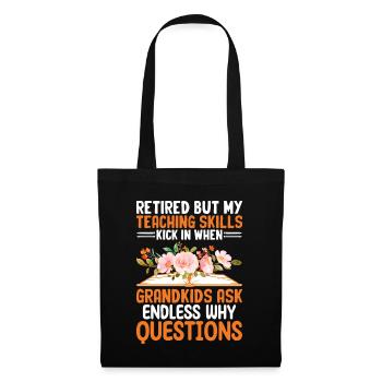 Retired Grandma Pensioner Pension Teacher Teach Re - Tote Bag - black - Front