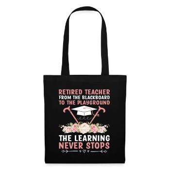 Retired Grandma Pensioner Pension Teacher Teach Re - Tote Bag - black - Front