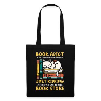 Rat de bibliothèque & Amateur de lecture Book Addict Book Nerd - Sac en tissu - noir - Devant