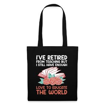Retired Grandma Pensioner Pension Teacher Teach Re - Tote Bag - black - Front