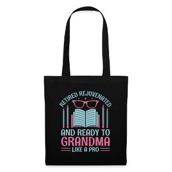Retired Grandma Pensioner Pension Teacher Teach Re - Tote Bag - black - Front