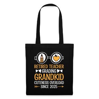 Retired Grandma Pensioner Pension Teacher Teach Re - Tote Bag - black - Front