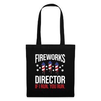 Vierter Juli 4. Juli Feuerwerk Boom Feuerwerk D - Stoffbeutel - Schwarz - Vorne