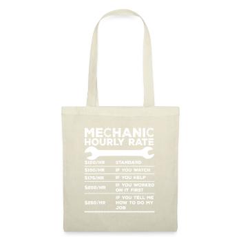 Drôle de mécanicien Taux horaire - Sac en tissu - nature - Devant
