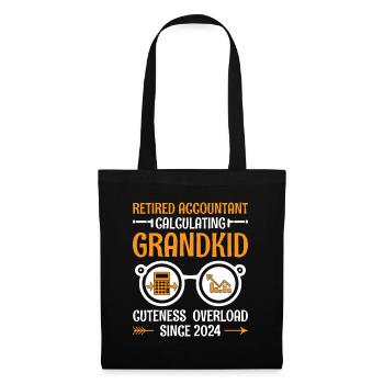 Grand-mère à la retraite Pensioner Comptable Banque - Sac en tissu - noir - Devant