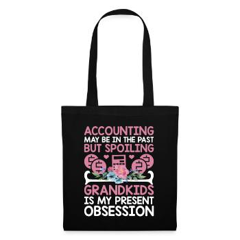 Grand-mère à la retraite Pensioner Comptable Banque - Sac en tissu - noir - Devant
