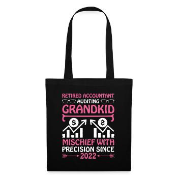 Grand-mère à la retraite Pensioner Comptable Banque - Sac en tissu - noir - Devant