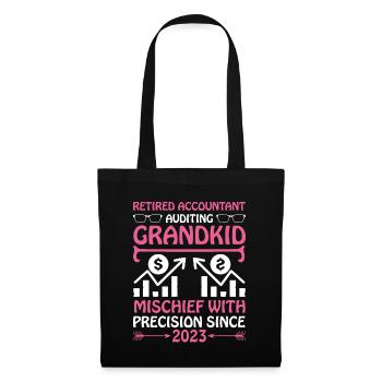 Grand-mère à la retraite Pensioner Comptable Banque - Sac en tissu - noir - Devant