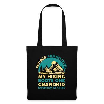 Randonnée Grand-mère retraitée Retraitée Pension Hiker Tre - Sac en tissu - noir - Devant